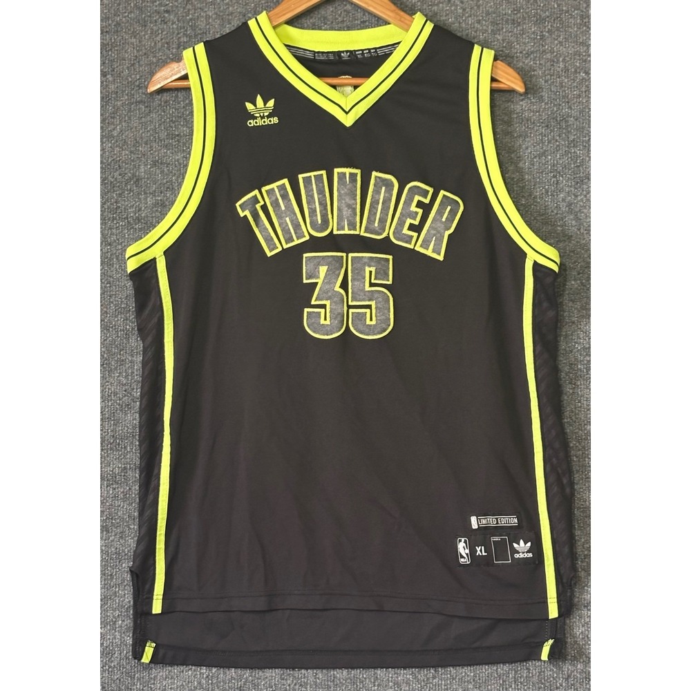 2013 Adidas XL Jersey Black Neon Green Kevin Durant OKC Thunder Limited Edition